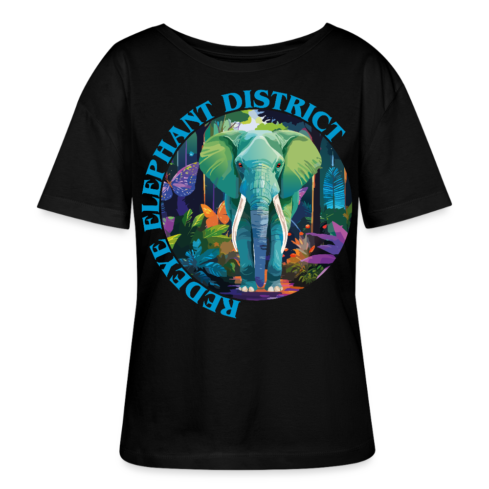 Elephant Design – Rundhals Frauen Bio-T-Shirt - Schwarz