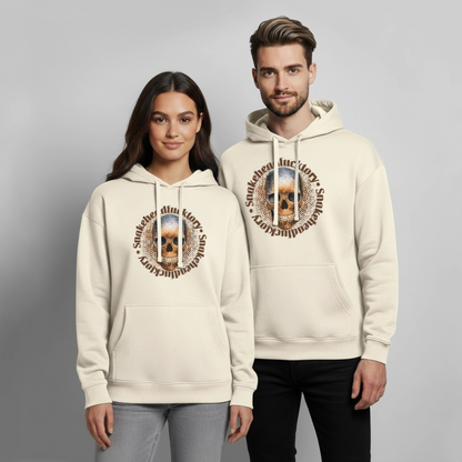 Snake Skull Design – Oversized Unisex Hoodie - Natur