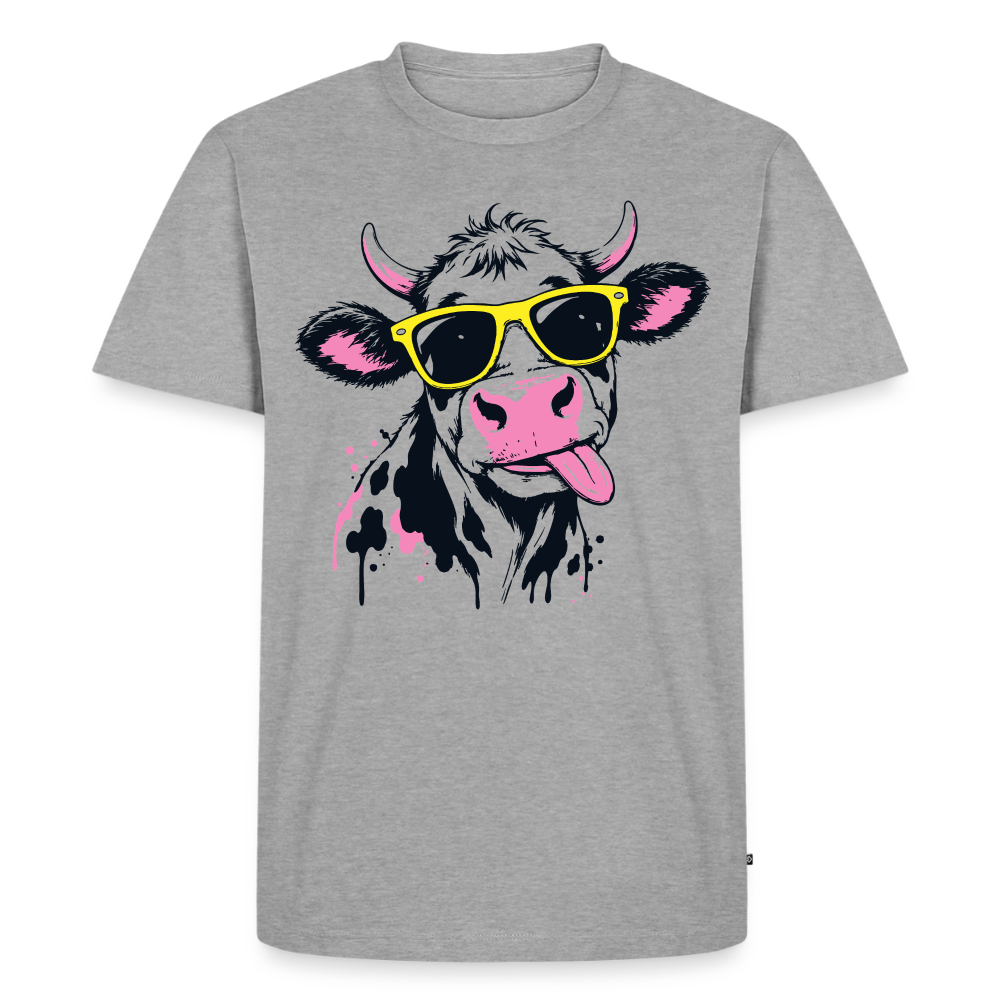 Street Cow Design – Männer Premium T-Shirt - Grau meliert