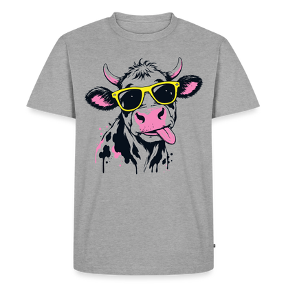 Street Cow Design – Männer Premium T-Shirt - Grau meliert