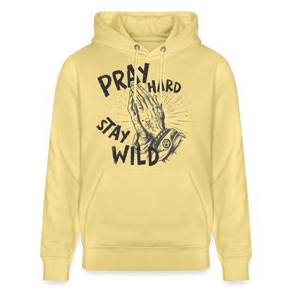 Betende Hände Design – Unisex Bio-Hoodie - Gelb Viva 