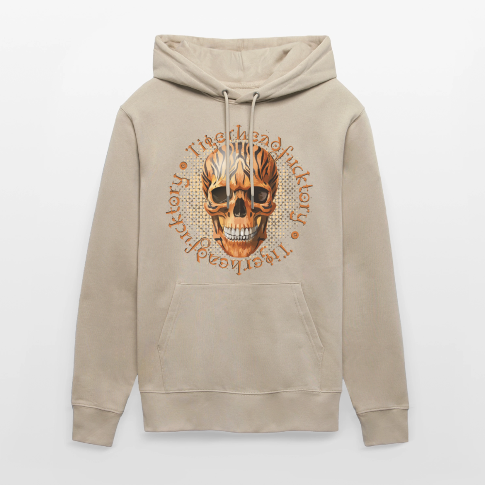 Tiger skull Design – Unisex Bio-Hoodie - Beige