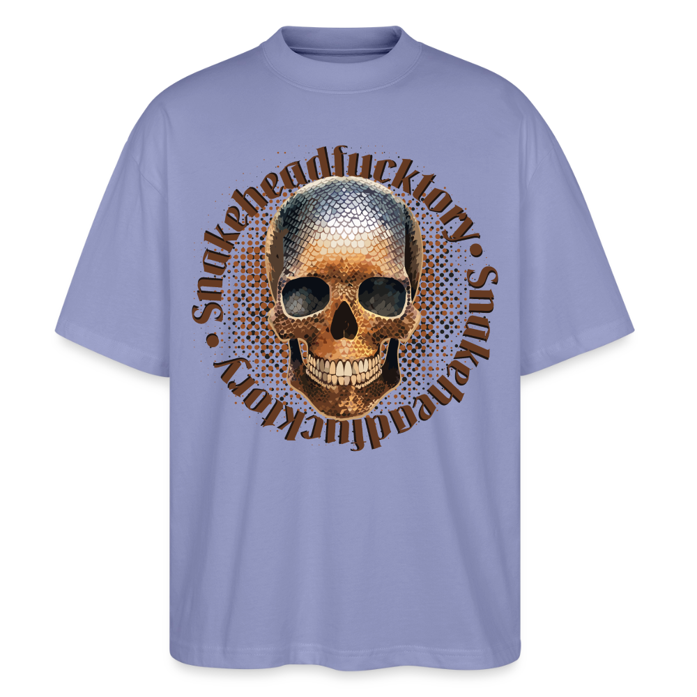 Snake Skull Design – Oversized Unisex Bio T-Shirt - Violett