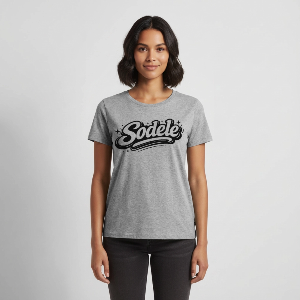 Sudele Design – Frauen Premium T-Shirt - Grau meliert
