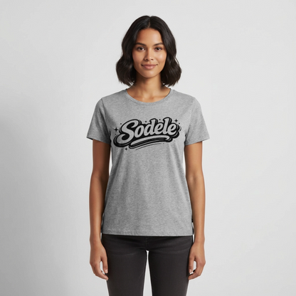 Sudele Design – Frauen Premium T-Shirt - Grau meliert