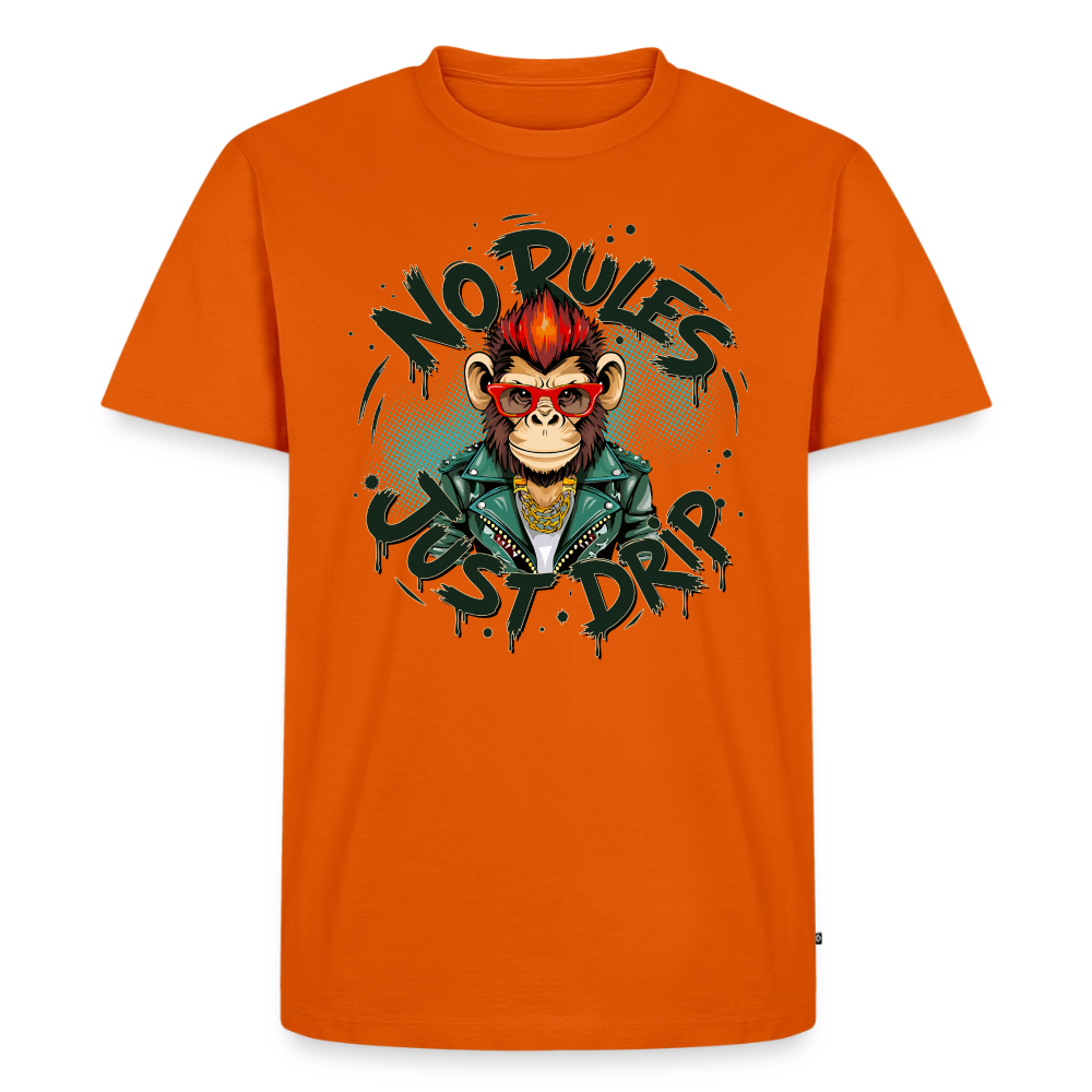 Monkey No Rules Design – Männer Premium T-Shirt - Orange 