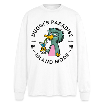 Doggies Paradise Design – Oversized Langarmshirt - Weiß