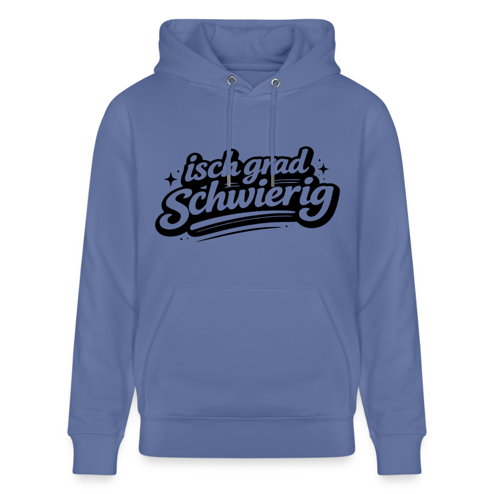 Isch grad schwierig Design – Unisex Bio-Hoodie - Blau