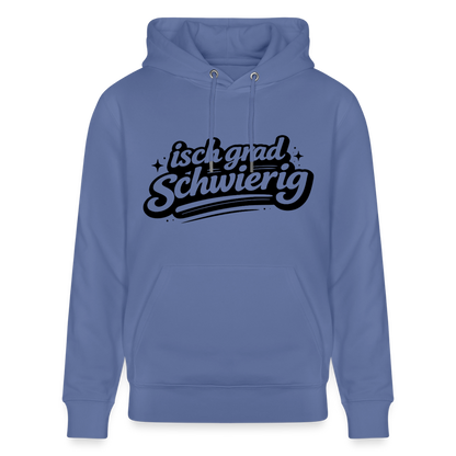 Isch grad schwierig Design – Unisex Bio-Hoodie - Blau