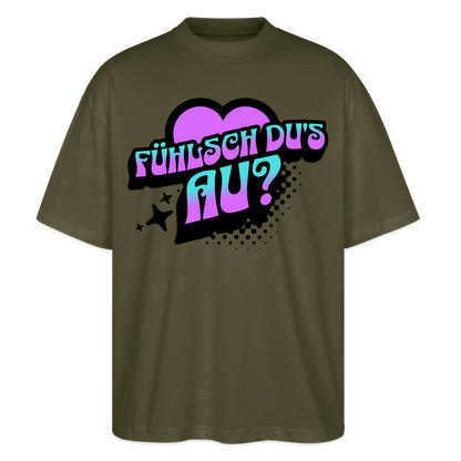 Fühlsch du‘s au Design – Oversized Unisex Bio T-Shirt - Khaki