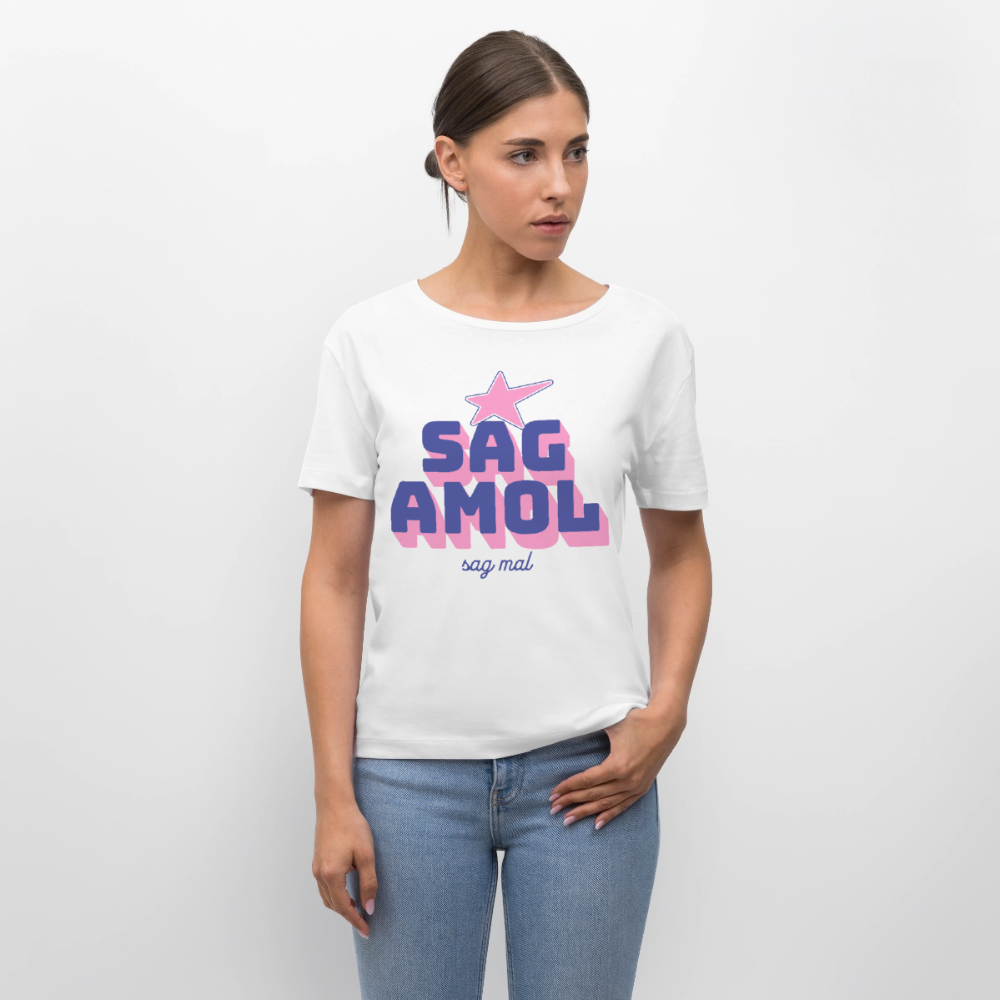 Sagamol Design – Rundhals Frauen Bio-T-Shirt - Weiß