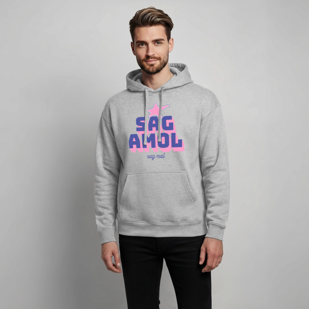 Sagamol Design – Oversized Unisex Hoodie - Grau meliert
