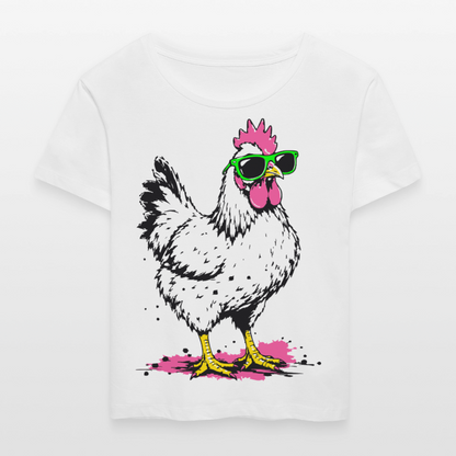 Street Schicken Design – Rundhals Frauen Bio-T-Shirt - Weiß