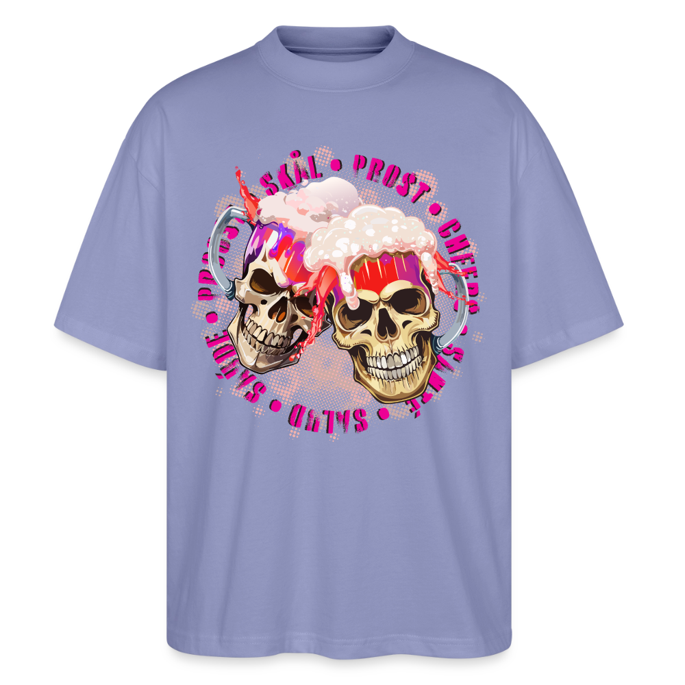 Party Skull Design Pink – Oversized Unisex Bio T-Shirt - Violett