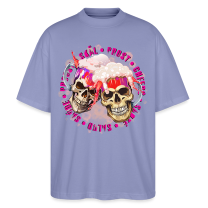 Party Skull Design Pink – Oversized Unisex Bio T-Shirt - Violett