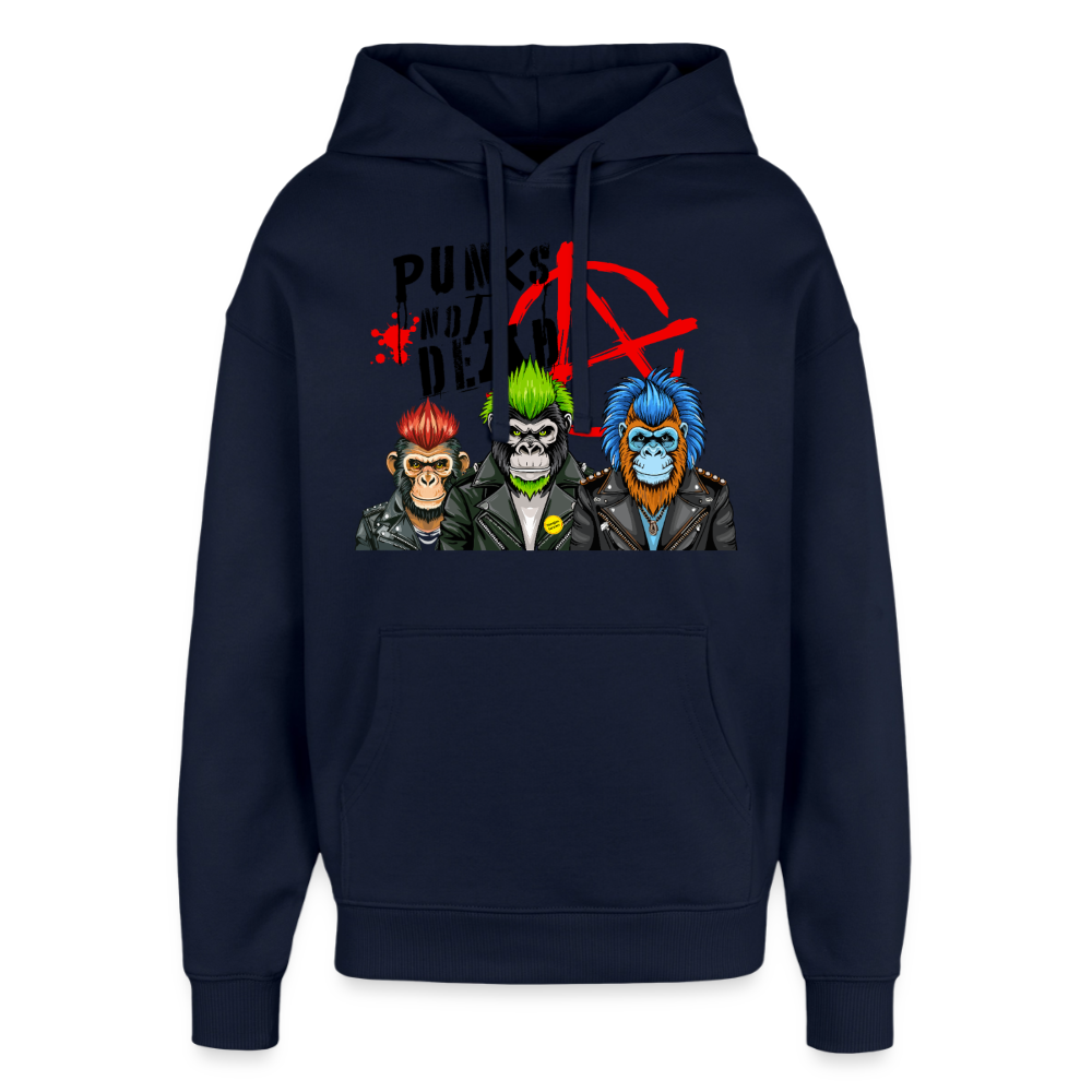 Punks Not Dead Design – Oversized Unisex Hoodie - Navy