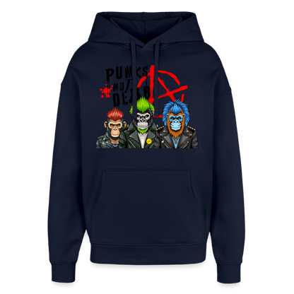 Punks Not Dead Design – Oversized Unisex Hoodie - Navy