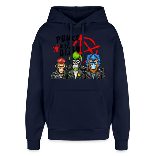Punks Not Dead Design – Oversized Unisex Hoodie - Navy
