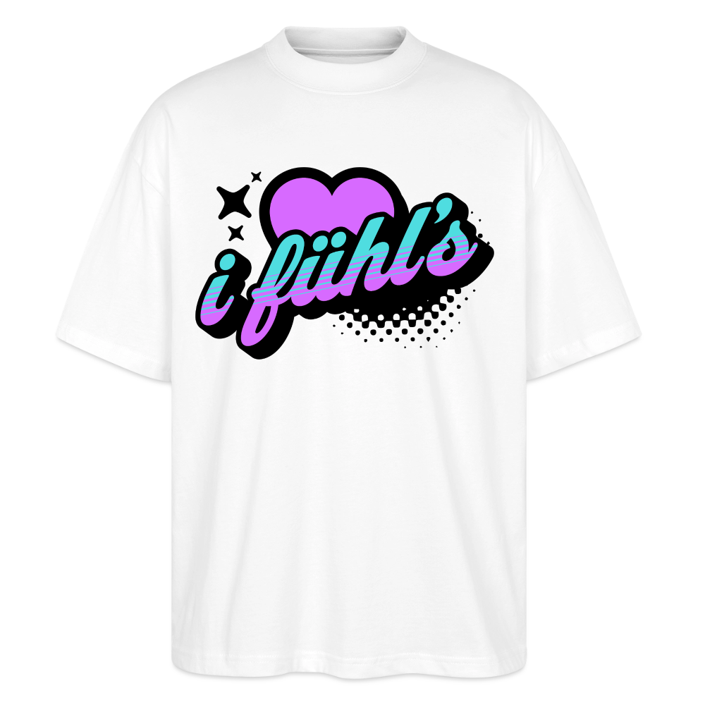 i fühl‘s Design – Oversized Unisex Bio T-Shirt - Weiß