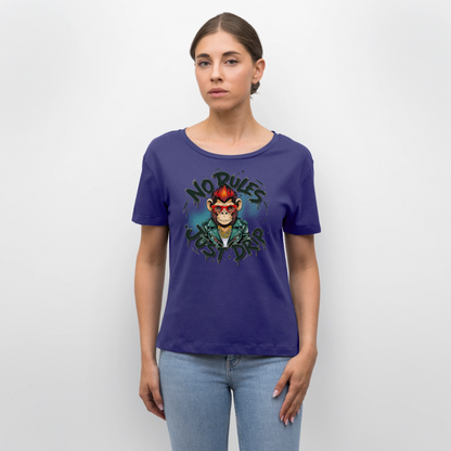 Monkey No Rules Design – Rundhals Frauen Bio-T-Shirt - Dämmerung