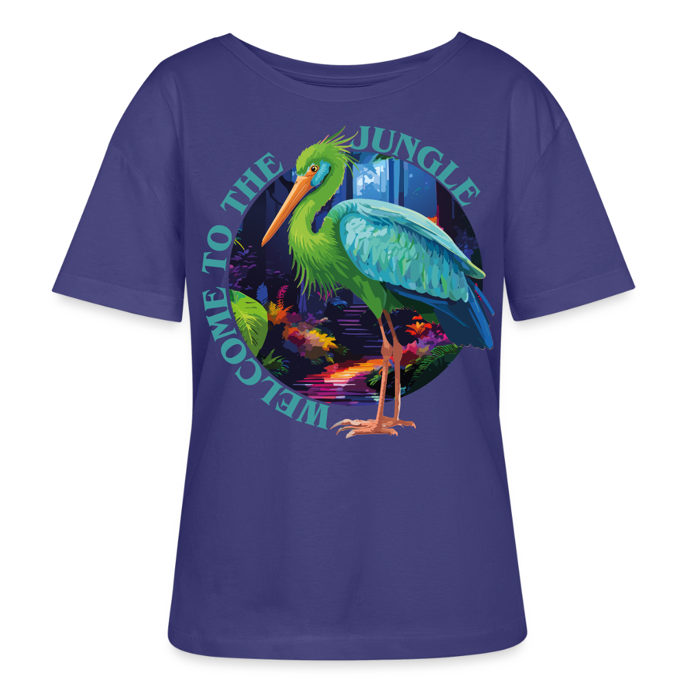 Jungle Design – Rundhals Frauen Bio-T-Shirt - Dämmerung