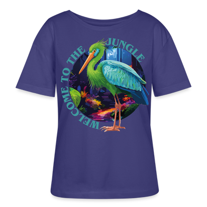 Jungle Design – Rundhals Frauen Bio-T-Shirt - Dämmerung