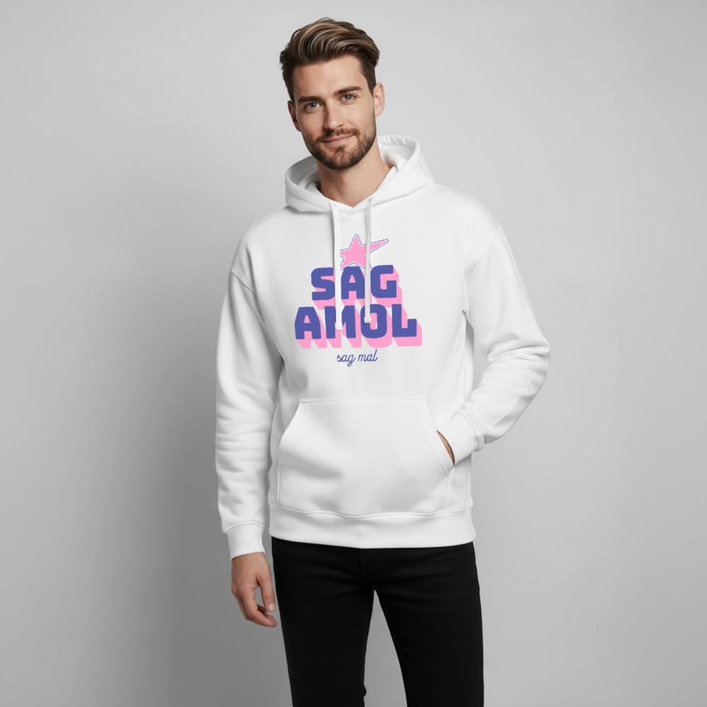 Sagamol Design – Oversized Unisex Hoodie - Weiß