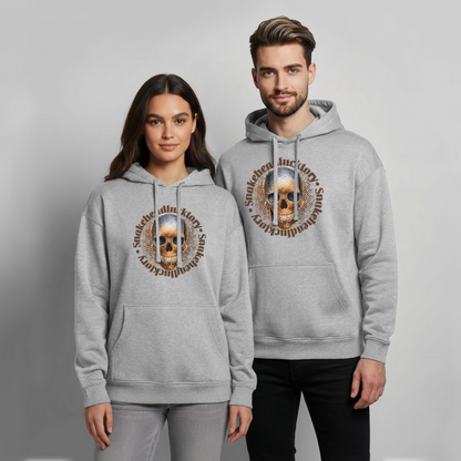 Snake Skull Design – Oversized Unisex Hoodie - Grau meliert