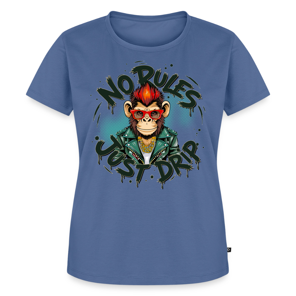 Monkey No Rules Design – Frauen Premium T-Shirt - Taubenblau