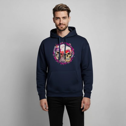 Party Skull Design Pink – Oversized Unisex Hoodie - Navy