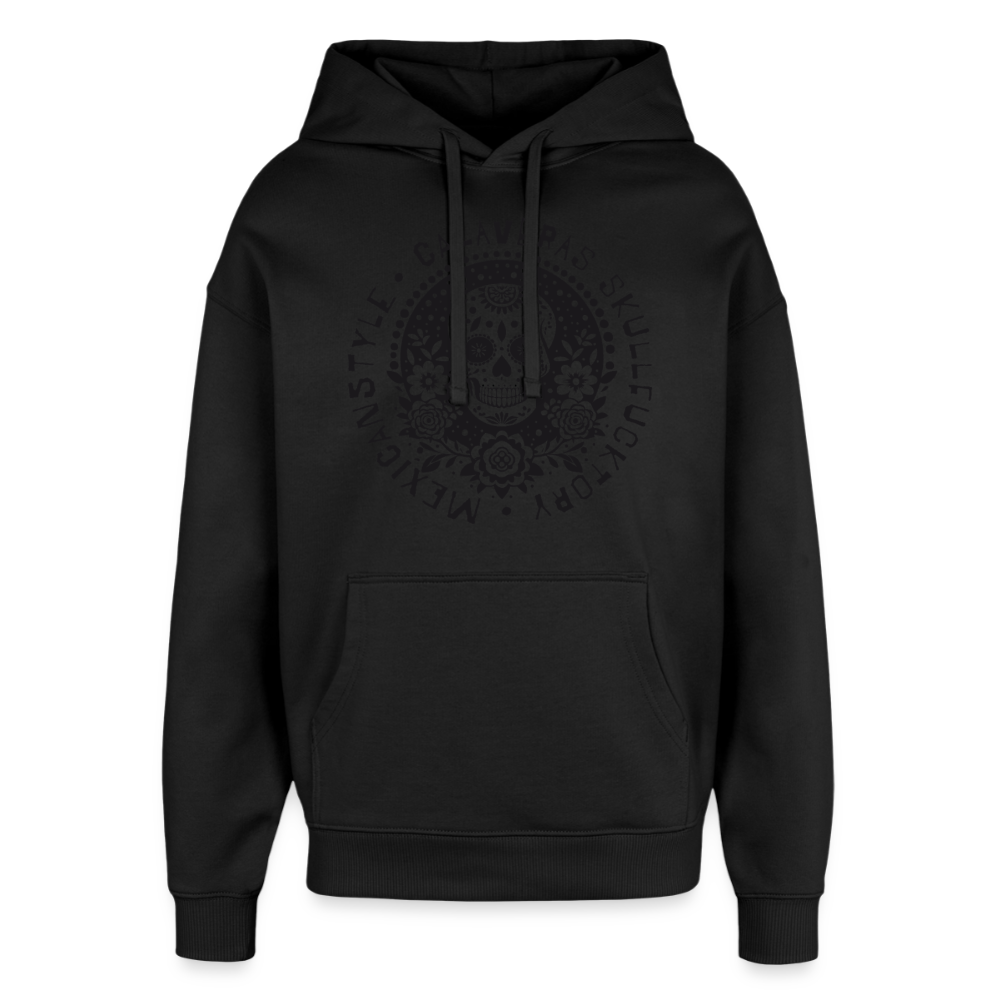 Sugar Skull Black Design - Oversized Unisex Hoodie - Schwarz