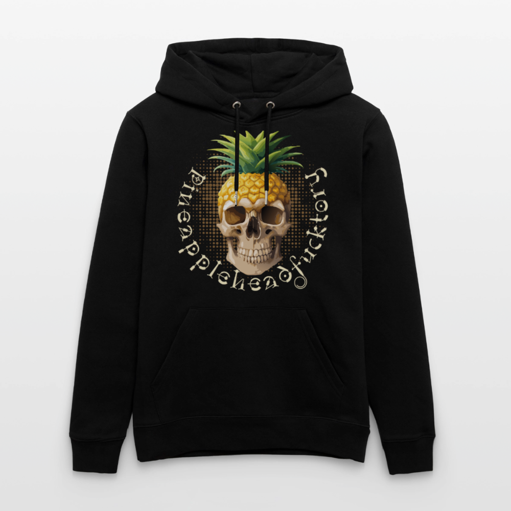 Pineapple Skull Design - Unisex Bio-Hoodie - Schwarz