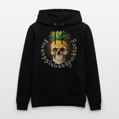 Pineapple Skull Design - Unisex Bio-Hoodie - Schwarz