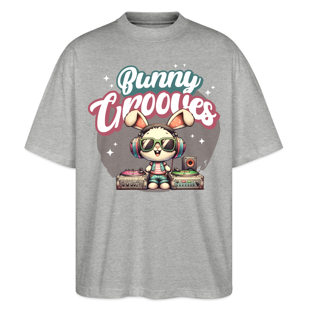 Bunny Groves Design – Oversized Unisex Bio T-Shirt - Grau meliert
