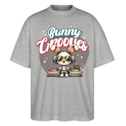 Bunny Groves Design – Oversized Unisex Bio T-Shirt - Grau meliert