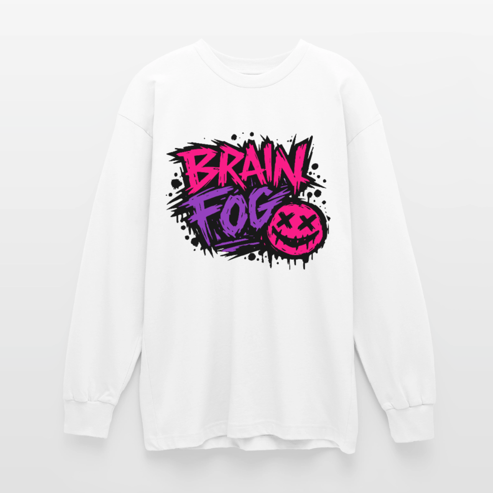 Brain Fog Design – Oversized Langarmshirt - Weiß