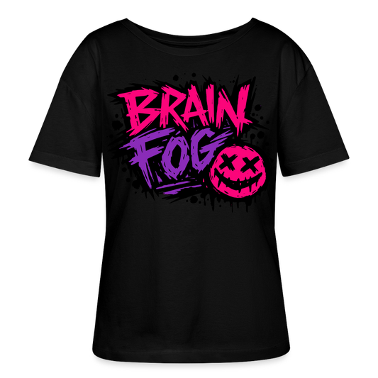 Brain Fog design – Rundhals Frauen Bio-T-Shirt - Schwarz
