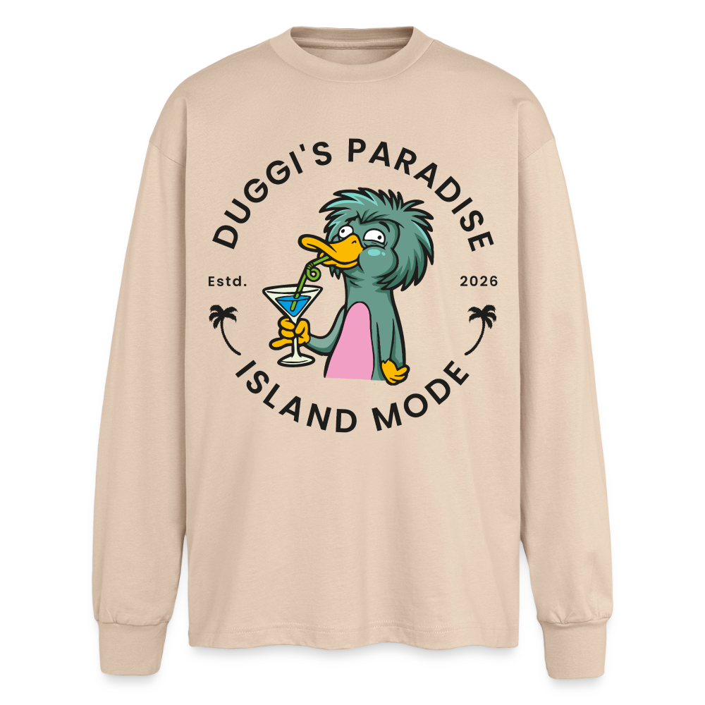 Doggies Paradise Design – Oversized Langarmshirt - Sand