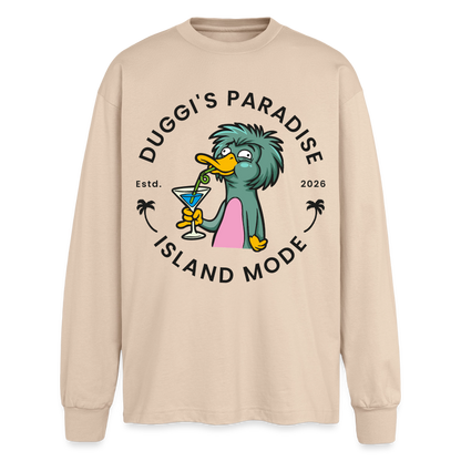 Doggies Paradise Design – Oversized Langarmshirt - Sand