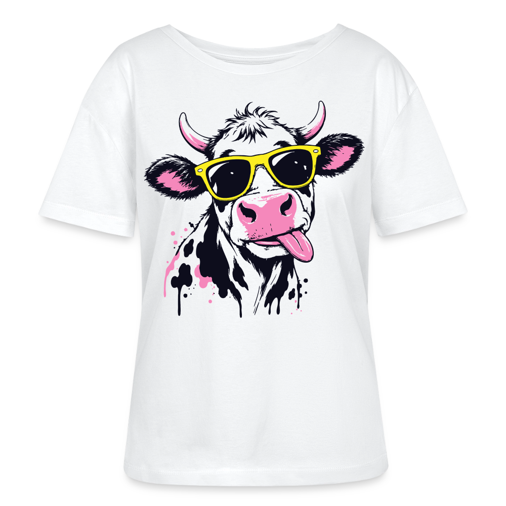 Street Cowboy Design – Rundhals Frauen Bio-T-Shirt - Weiß