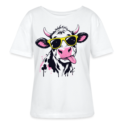 Street Cowboy Design – Rundhals Frauen Bio-T-Shirt - Weiß