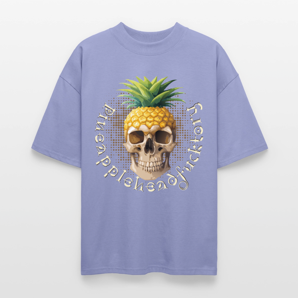 Pineapple Skull Design - Oversized Unisex Bio T-Shirt - Violett