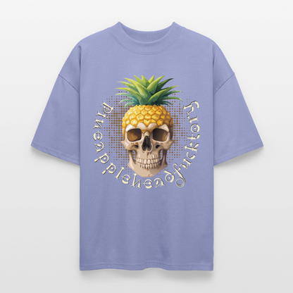 Pineapple Skull Design - Oversized Unisex Bio T-Shirt - Violett