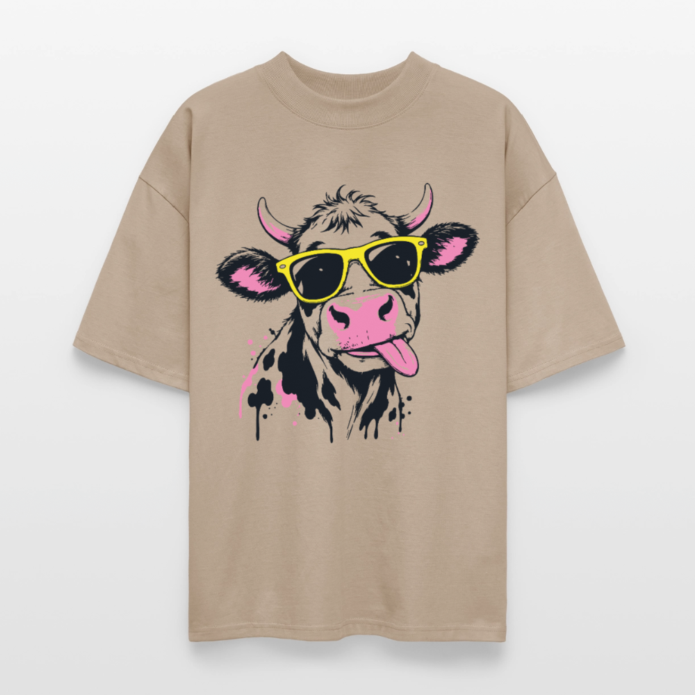 Street Cow Design – Oversized Unisex Bio T-Shirt - Steingrau