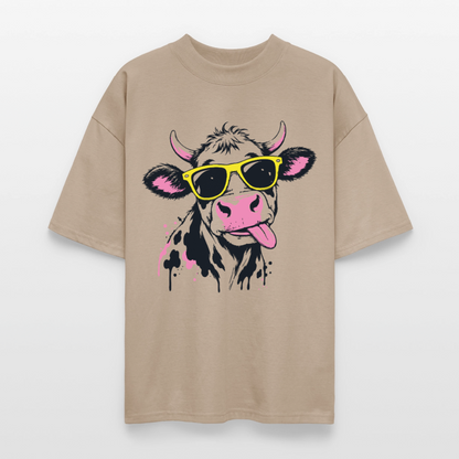 Street Cow Design – Oversized Unisex Bio T-Shirt - Steingrau