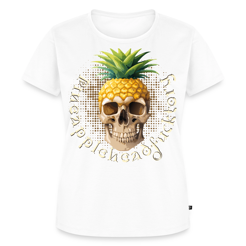 Pineapple Skull Design - Frauen Premium T-Shirt - Weiß