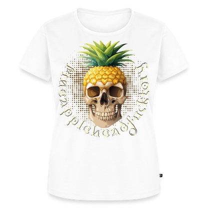 Pineapple Skull Design - Frauen Premium T-Shirt - Weiß