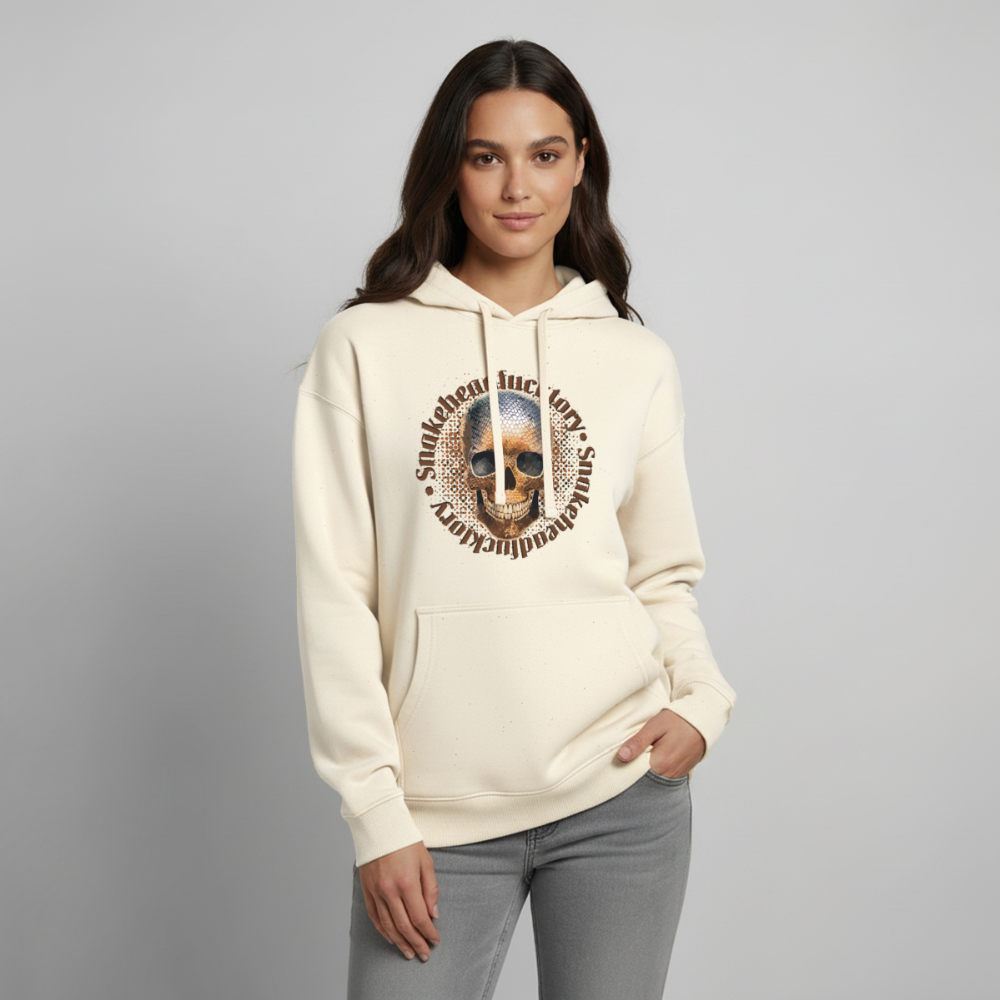 Snake Skull Design – Oversized Unisex Hoodie - Natur