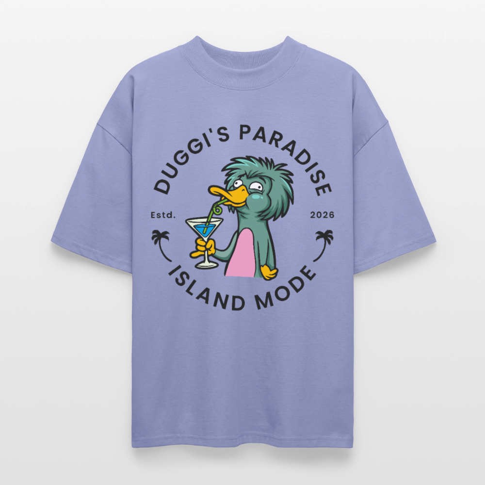Duggis Paradise Design – Oversized Unisex Bio T-Shirt - Violett