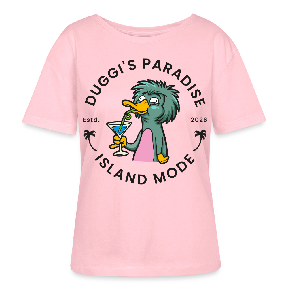Duggi Paradise Design – Rundhals Frauen Bio-T-Shirt - Hellrosa